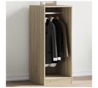 Wardrobe Sonoma Oak Engineered Wood 48x41x102 cm 3-Shelf Modern Storage Compact