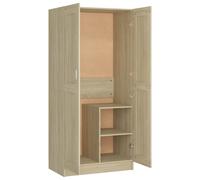 Wardrobe Sonoma Oak Engineered Wood Clothing Cabinet Home Organiser vidaXL