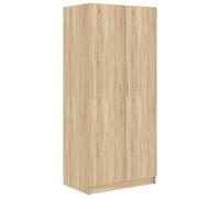 Wardrobe Sonoma Oak Engineered Wood Clothing Hanger Storage Organiser vidaXL