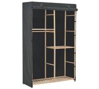 vidaXL 3-Tier Wardrobe Grey 110x40x170cm Fabric Clothes Cabinet Organiser Rack