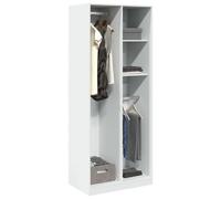 Wardrobe White 80x50x200 cm Engineered Wood Berkfield Home White One Size