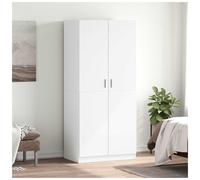 Wardrobe White 80x52x180cm Engineered Wood Hanging Storage Cabinet for Bedroom L