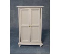 Wardrobe White for Dolls House, Scale 1:12 by Dolls House