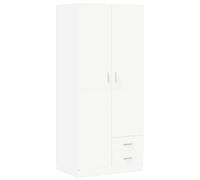 Wardrobe with 2 Drawers Clothing Cabinet Clothes Rack Engineered Wood vidaXL