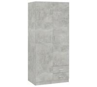 Wardrobe with 2 Drawers Clothing Cabinet Clothes Rack Engineered Wood vidaXL