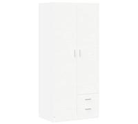 Wardrobe with 2 Drawers Clothing Cabinet Clothes Rack Engineered Wood vidaXL