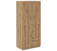 Wardrobe with 2 Drawers Clothing Cabinet Clothes Rack Engineered Wood vidaXL