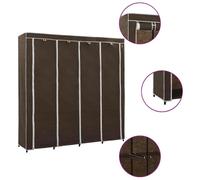 Wardrobe with 4 Compartments Clothing Garment Organiser Multi Colours vidaXL