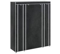 Wardrobe with Compartments&Rods Fabric Closet Rack Storage Black/Brown vidaXL
