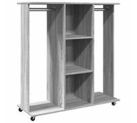 Vidaxl Wardrobe With Wheels Grey Sonoma 102X38X110 Cm Engineered Wood