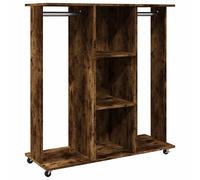 Wardrobe with Wheels Hallway Coat Clothes Organiser Engineered Wood vidaXL