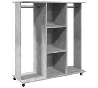 Wardrobe with Wheels Hallway Coat Clothes Organiser Engineered Wood vidaXL