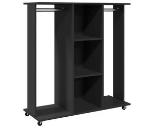 Wardrobe with Wheels Hallway Coat Clothes Organiser Engineered Wood vidaXL