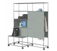 Wardrobe with wheels USM Haller light grey - USM LOOK BOOK 88_29