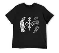 WARDRUNA KVITRAVN Organic TS Men T-Shirt Graphic Mens Cotton Casual Black Tee Shirt L