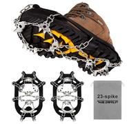 WardWolf Crampons for Hiking Boots 23 Spikes Crampons Ice Snow Grips Black M