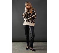 Warehouse Brushed Animal Oversized Jumper animal L