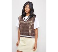 Warehouse Check Mini Tank In Brown brown S