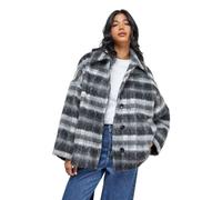 Warehouse Women's Check Oversized Short Car Coat | Size: 12 Warehouse Multicolor 12