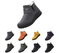 Warehouse Clearance Bargains Sale Snow Boots Winter Fur lined Waterproof Slip On Outdoor Warm Ankle Boots Orthopedic Boots Non Slip Walking Boots Chunky Arch Suppport snow boots women navy