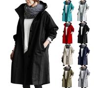 Warehouse Clearance Bargains Sale Women's Coats Plus Size Loose Comfy Hooded Coat Outwear Elegant Windbreaker Fall Winter Jackets Longline Drawstring Special offers of The Day