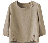 Warehouse Clearance Fashion Tops for Women UK Black Tops for Women UK Plus Size Ladies Fall Tops Size 16 Cold Shoulder Crop Top My Orders Placed 2024 Special Deals (Khaki, XXXL)