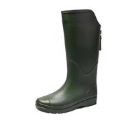 Warehouse Clearance Waterproof Walking Boots Casual Comfort Wellington Boots Square Toe Boots Non-Slip Boots Garden Boots Non-Slip Classic T rain Boots for Women Short Wellies Wellies Women Green
