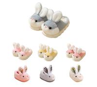 warehouse deals clearance 1 pound items Girls Boys Slippers Kids Plush Warm Closed Toe Slipper Anti Slip Wide Fit Slippers Furry Plush Memory Foam Soft Winter Cartoon Rabbit
