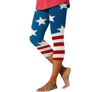 warehouse deals clearance 1 pound items Womens Leggings 4th Of July Leggings For Women Women Capris Leggings Classic American Flag Print Yoga Running Pants Soft Tights thick leggings for women uk