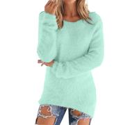 Warehouse Deals Clearance Returns Fleece Sweatshirts for Women Clearance Warm Solid Color Long Sleeve Winter Jumpers Casual Stretch Crewneck Tunic Tops Ladies Christmas Deals of The Day