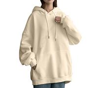 Warehouse Deals Clearance Returns Oversized Sweatshirt Women Plus Size Womens Daily Long Casual Down For Womens Pocket Hooded Sweatshirts Pullover Sleeve Today Deals of The Day Clearance (Khaki, M)