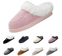 warehouse deals clearance returns Women's Slipprs Memory Foam House Slippers Closed Toe Mule Slippers Arch Support Outdoor Indoor Slippers Wide Fitting Slippers Non Slip mens slip on shoes