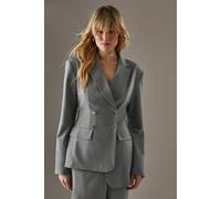 Warehouse Deconstructed Lace Up Blazer In Dark Grey dark grey 6