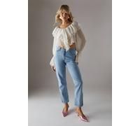 Warehouse Denim Whipstitch Straight Leg Jean In Light Wash light wash 10