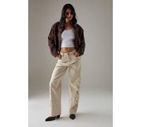 Warehouse Embroidered Denim Dad Jeans In Ecru ecru 12