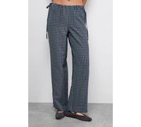 Warehouse Women's Green Check Mid Rise Tie Side Pocket Trouser | Size: 8 Warehouse Green 8