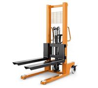 Warehouse Hydraulic Hand Pallet Stacker 1000kg with 84cm Fork and Brake for Workshop Material Handling