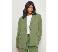 Warehouse Lime Dogtooth Vented Back Blazer Co - Ord lime 14