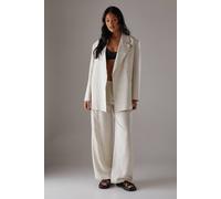 Warehouse Linen Look Pinstripe Blazer In Natural natural