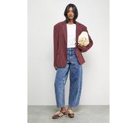 Warehouse Women's Mid Rise Denim Darted Barrel Leg Jeans in Mid Wash | Size: 14 Warehouse Mid Wash 14