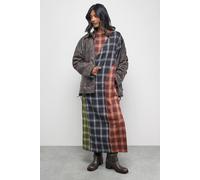 Warehouse Mixed Panelled Check Oversized Midi T-Shirt Dress multi