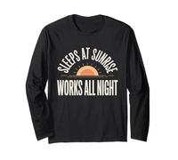 Warehouse Night Shift Forklift Third Shift Crew Gift Long Sleeve T-Shirt