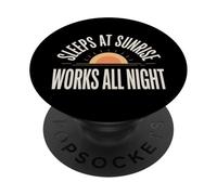 Warehouse Night Shift Forklift Third Shift Crew Gift PopSockets Adhesive PopGrip