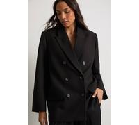 Warehouse Premium Double Breasted Blazer In Black black
