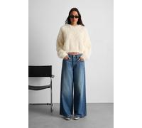 Warehouse Soft Touch Fluffy Hooded Jumper In Butter butter L