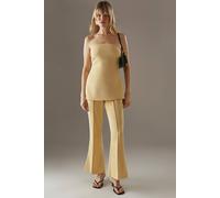 Warehouse Women's Tailored Kick Flare Trouser in Yellow | Size: 10 Warehouse Yellow 10
