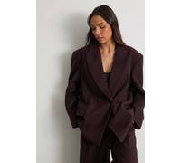 Warehouse The Premium Oversized Tailored Blazer In Berry berry 10