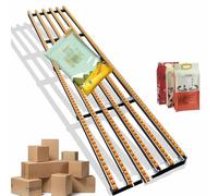 Warehouse Unloading Pulley System - Metal Frame with ABS Wheels, Foldable Flow Rack, Unpowered Roller Conveyor for Trailers, 50cm Wide x 200cm Long