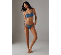 Warehouse Whipstitch Detail Bikini Top In Blue blue 12