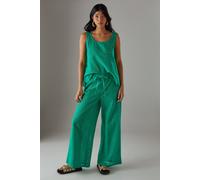 Warehouse Women's Crochet Tie Side Tank Top in Green | Size: 10 Warehouse Green 10